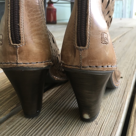 Jose Saenz detailed floral bootie, brown, size 40 - Picture 6 of 8